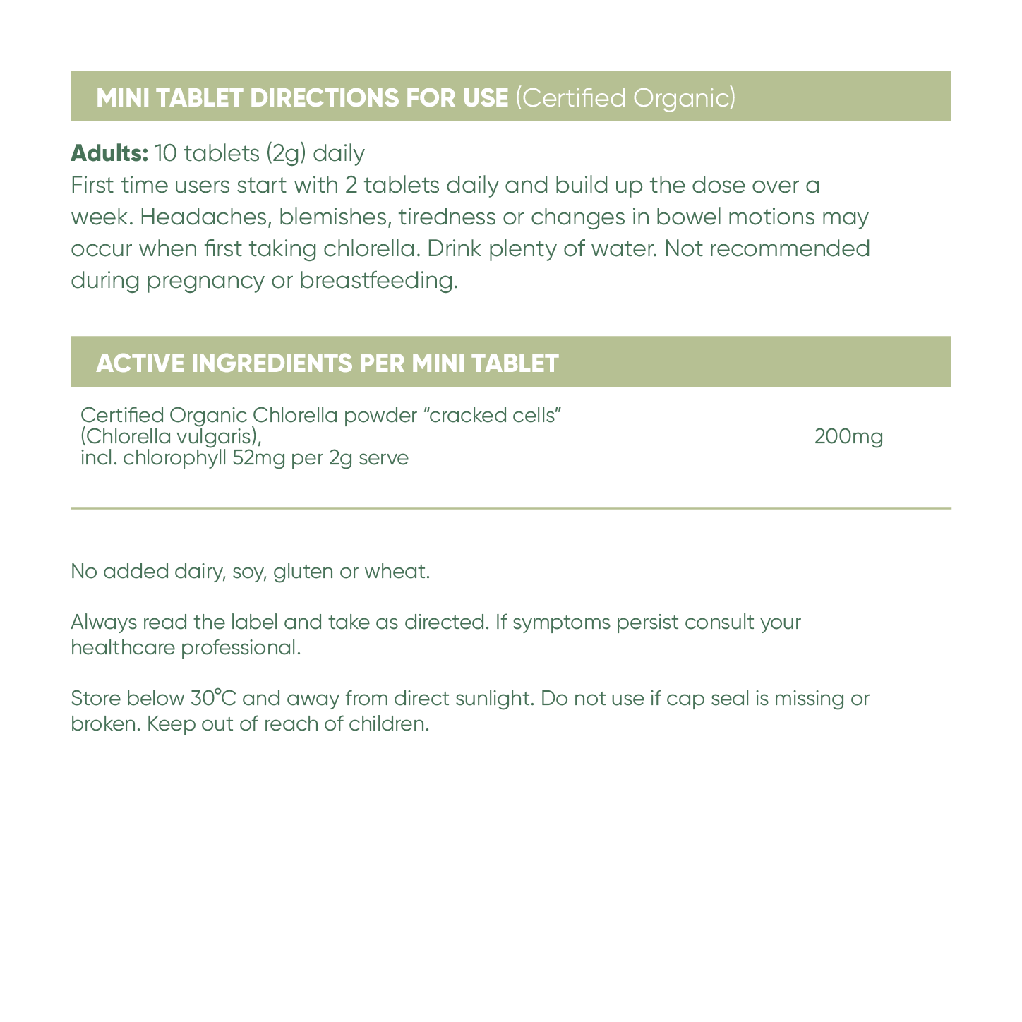 Chlorella Certified Organic